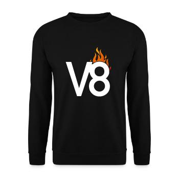 Engine Block V8 Tuning Hot Rod Muscle Car - Unisex Sweatshirt - black - Front - Alina (178cm) & Michal (187cm)
