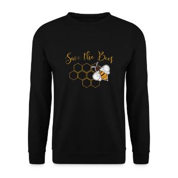 Bee rescue beekeeper honey honey gift - Unisex Sweatshirt - black - Front - Alina (178cm) & Michal (187cm)