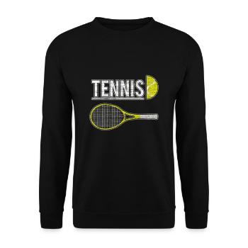 Tennisspieler Wimbledon Tennis - Unisex Pullover - Schwarz - Vorne - Alina (178cm) & Michal (187cm)