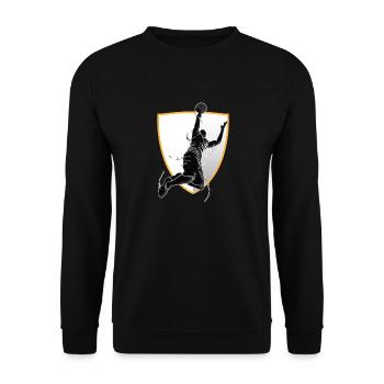 Basketball basket Basketballer gift - Unisex Sweatshirt - black - Front - Alina (178cm) & Michal (187cm)