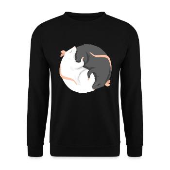Rat gift rats - Unisex Sweatshirt - black - Front - Alina (178cm) & Michal (187cm)