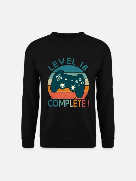 Level 18 cadeau jeux vidéo Anniversaire 18 ans. - Sweat-shirt Unisexe - noir