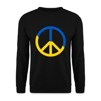 Paix Symbole de paix Signe de paix Ukrainien - Sweat-shirt Unisexe - noir - Devant - Alina (178cm) & Michal (187cm)