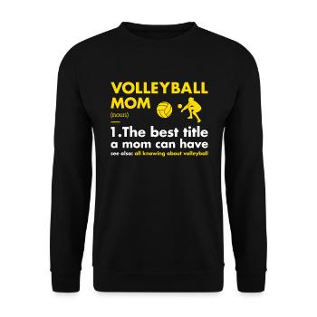 Sport Maman Définition Volleyball - Sweat-shirt Unisexe - noir - Devant - Alina (178cm) & Michal (187cm)