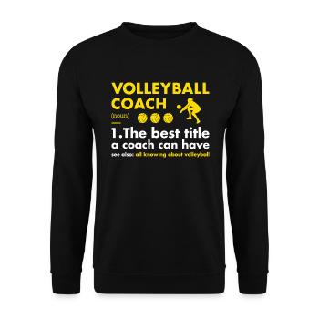 Définition de l’entraîneur sportif Volleyball - Sweat-shirt Unisexe - noir - Devant - Alina (178cm) & Michal (187cm)