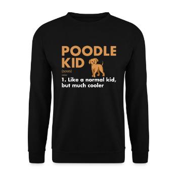 Poodle Kid Definition - Unisex Sweatshirt - black - Front - Alina (178cm) & Michal (187cm)
