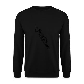 Smudge Sage Feather Spiritual Witchcraft - Unisex Sweatshirt - black - Front - Alina (178cm) & Michal (187cm)