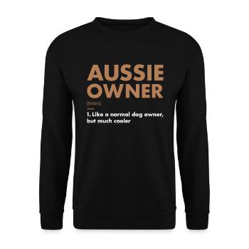 Dog Aussie Owner Definition - Unisex Pullover - Schwarz - Vorne - Alina (178cm) & Michal (187cm)