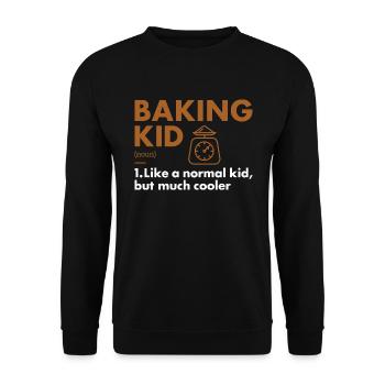 Baker Kid Definition Baking - Unisex Sweatshirt - black - Front - Alina (178cm) & Michal (187cm)