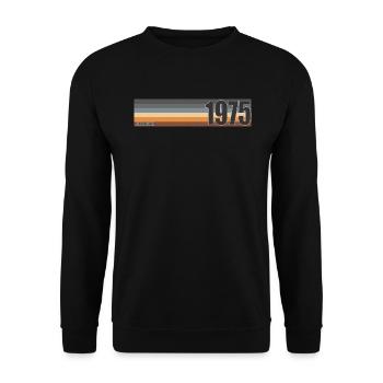 Established 1975 Classic original birthday gift - Unisex Sweatshirt - black - Front - Alina (178cm) & Michal (187cm)