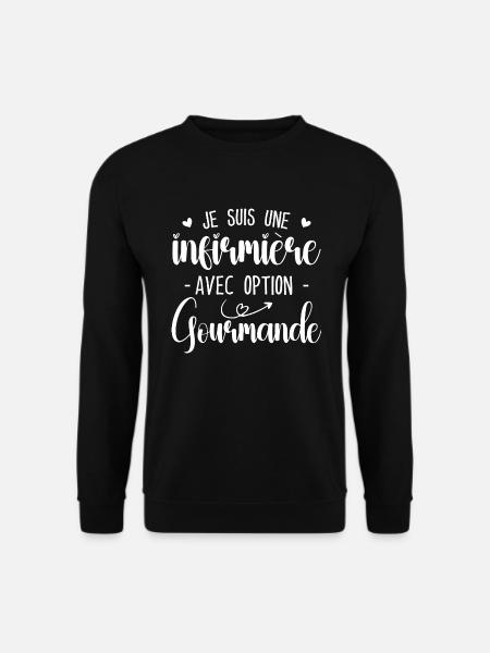 Nurse with gourmet option - Unisex Sweatshirt - black