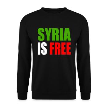 syrien - syria is free - Unisex Pullover - Schwarz - Vorne - Alina (178cm) & Michal (187cm)