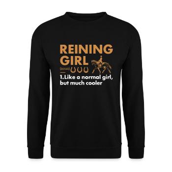 Pure Girl Definition Reining - Unisex Sweatshirt - black - Front - Alina (178cm) & Michal (187cm)
