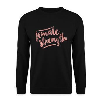 Female Strength - Unisex Sweatshirt - black - Front - Alina (178cm) & Michal (187cm)