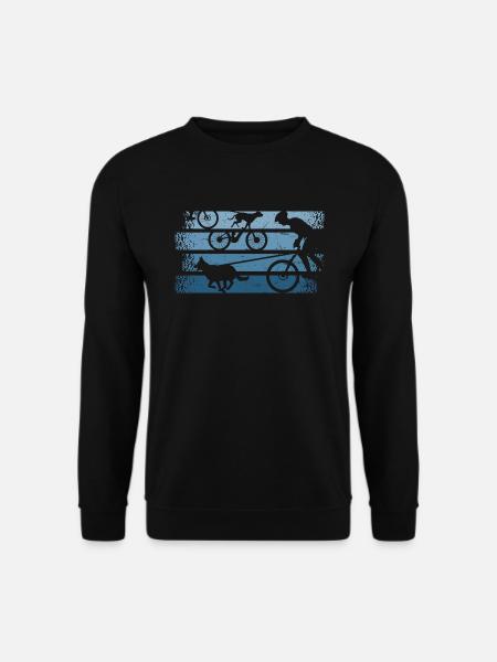 Bikejöring Zughundesport mit Fahrrad und Hund - Unisex Pullover - Schwarz