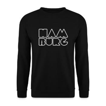 Hamburg Norden Grafik Hansestadt Hamburg - Unisex Pullover - Schwarz - Vorne - Alina (178cm) & Michal (187cm)