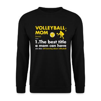 Sport Maman Définition Volleyball - Sweat-shirt Unisexe - noir - Devant - Alina (178cm) & Michal (187cm)