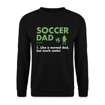 Sport Dad Definition Soccer - Unisex Pullover - Schwarz - Vorne - Alina (178cm) & Michal (187cm)