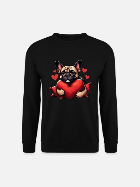 Frenchie Welpen Geschenke - Unisex Pullover - Schwarz