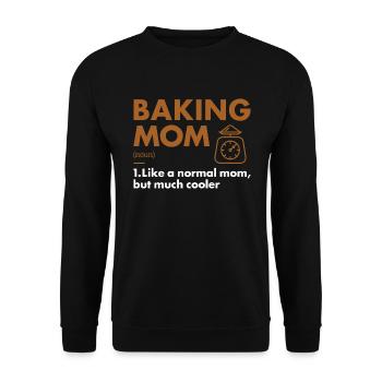Baker Mom Definition Baking - Unisex Sweatshirt - black - Front - Alina (178cm) & Michal (187cm)