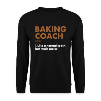 Baker Coach Définition Pâtisserie - Sweat-shirt Unisexe - noir - Devant - Alina (178cm) & Michal (187cm)