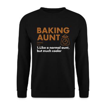 Baker Aunt Définition Cuisson - Sweat-shirt Unisexe - noir - Devant - Alina (178cm) & Michal (187cm)