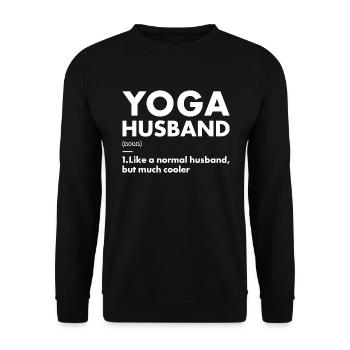 Yogi Husband Definition Yoga - Unisex Pullover - Schwarz - Vorne - Alina (178cm) & Michal (187cm)