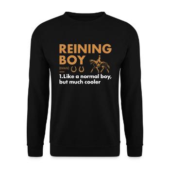 Reiner Boy Définition Reining - Sweat-shirt Unisexe - noir - Devant - Alina (178cm) & Michal (187cm)