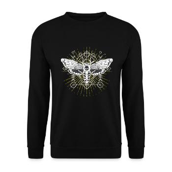 Moth Moth Moth Moon Phases Gothic Gift Idea - Unisex Sweatshirt - black - Front - Alina (178cm) & Michal (187cm)