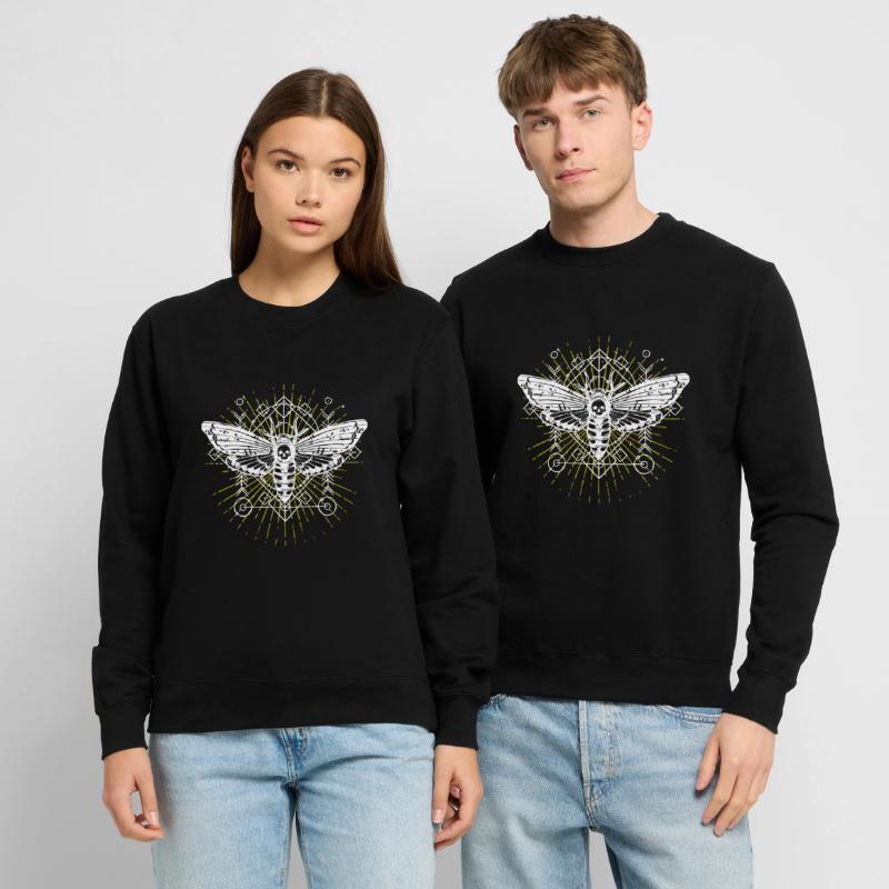 Moth Moth Moth Moon Phases Gothic Gift Idea Unisex Sweatshirt