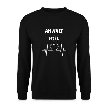 Anwalt Rechtsanwalt Jurist - Unisex Pullover - Schwarz - Vorne - Alina (178cm) & Michal (187cm)
