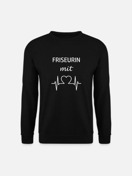 Friseurin mit Herz - Unisex Pullover - Schwarz