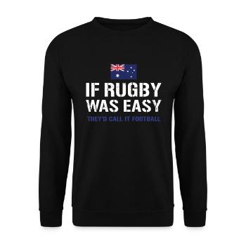 If Rugby Was Easy Australia Rugby - Unisex Sweatshirt - black - Front - Alina (178cm) & Michal (187cm)