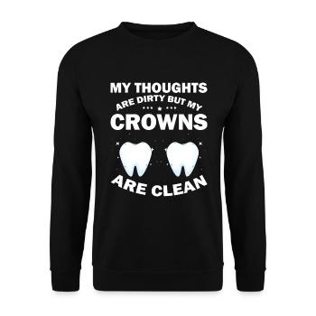Conception de cliniques dentaires et de techniciens de laboratoire dentaire - Sweat-shirt Unisexe - noir - Devant - Alina (178cm) & Michal (187cm)
