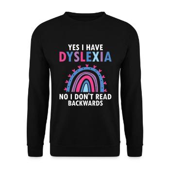 Dyslexia Therapy for Dyslexia Month - Unisex Sweatshirt - black - Front - Alina (178cm) & Michal (187cm)