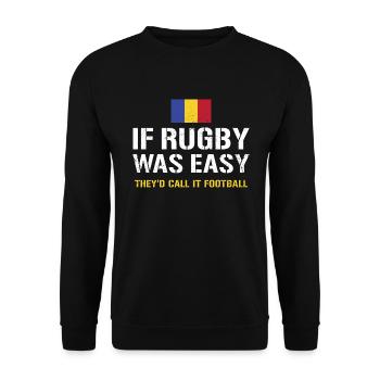 Rugby facile Ils l’appelleraient Football Roumanie Rugby - Sweat-shirt Unisexe - noir - Devant - Alina (178cm) & Michal (187cm)