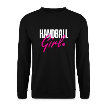 Handball Player Handball Girls Handball Player - Unisex Sweatshirt - black - Front - Alina (178cm) & Michal (187cm)