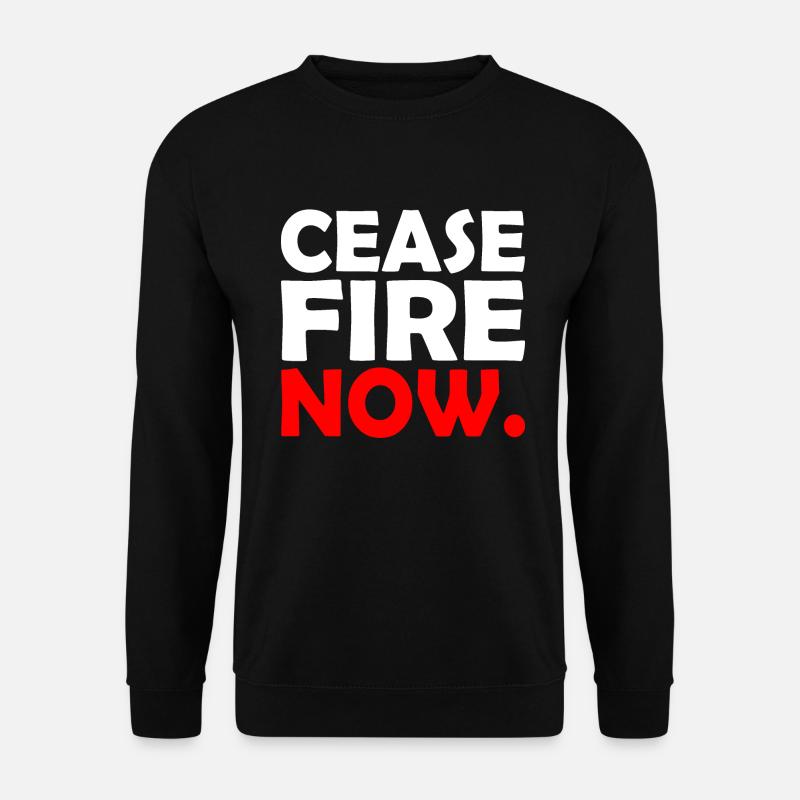 Ceasefire now - Unisex Pullover - Schwarz