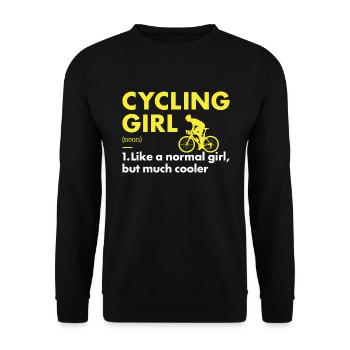 Sport Girl Cycling - Unisex Pullover - Schwarz - Vorne - Alina (178cm) & Michal (187cm)