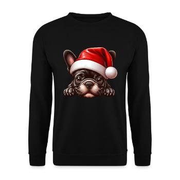 Frenchie Puppy Gifts - Unisex Sweatshirt - black - Front - Alina (178cm) & Michal (187cm)
