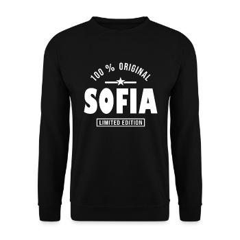 Sofia, Sofia - Unisex Sweatshirt - black - Front - Alina (178cm) & Michal (187cm)