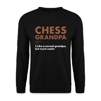 Chess Player Grandpa Definition Chess - Unisex Pullover - Schwarz - Vorne - Alina (178cm) & Michal (187cm)