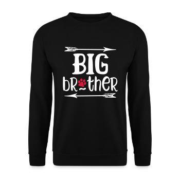 Big Brother Dog - Unisex Sweatshirt - black - Front - Alina (178cm) & Michal (187cm)