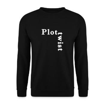 Plottwist / Twistplot - Unisex Sweatshirt - black - Front - Alina (178cm) & Michal (187cm)