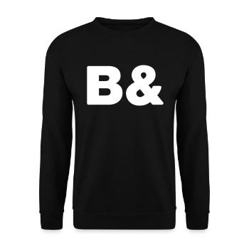 B& - Unisex Sweatshirt - black - Front - Alina (178cm) & Michal (187cm)