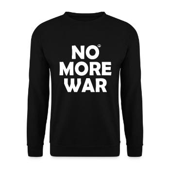 No more war - Unisex Pullover - Schwarz - Vorne - Alina (178cm) & Michal (187cm)