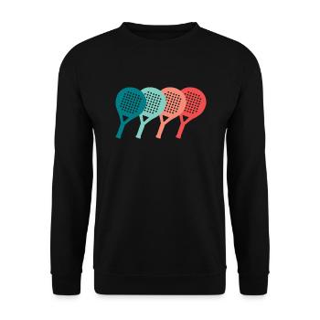 Padel Tennis Padel Player Vintage Padel - Unisex Sweatshirt - black - Front - Alina (178cm) & Michal (187cm)