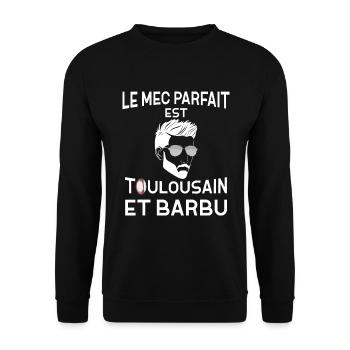 Mec Toulousain Il Est Parfait - Sweat-shirt Unisexe - noir - Devant - Alina (178cm) & Michal (187cm)