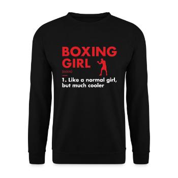 Sport Girl Definition Boxing - Unisex Sweatshirt - black - Front - Alina (178cm) & Michal (187cm)