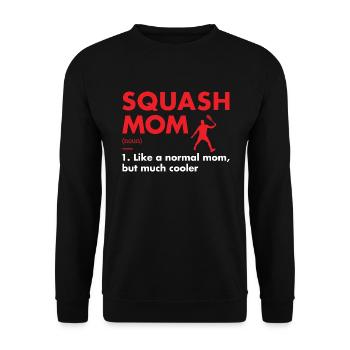 Sport Mom Définition Squash - Sweat-shirt Unisexe - noir - Devant - Alina (178cm) & Michal (187cm)